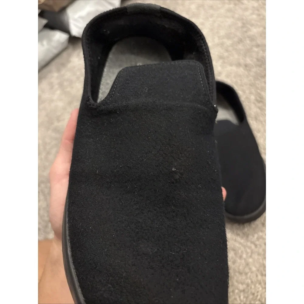 Allbirds Wool Lounger Shoes Men's 11 All Black Merino Slip On Sneakers Loafers